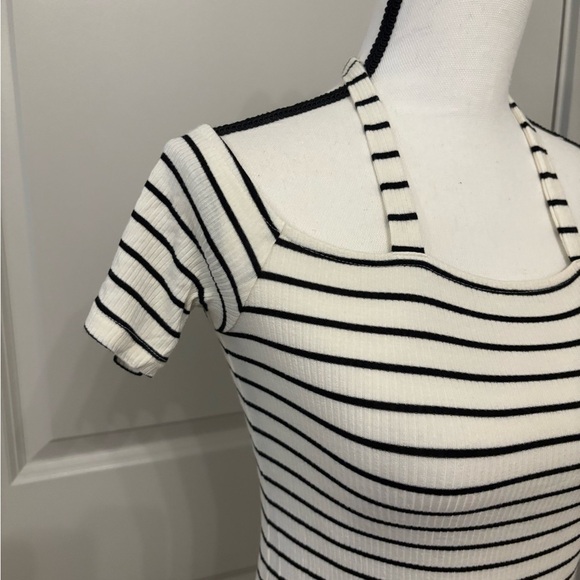 American Eagle Soft and Sexy ribbed striped off the shoulder halter size M - Picture 5 of 10